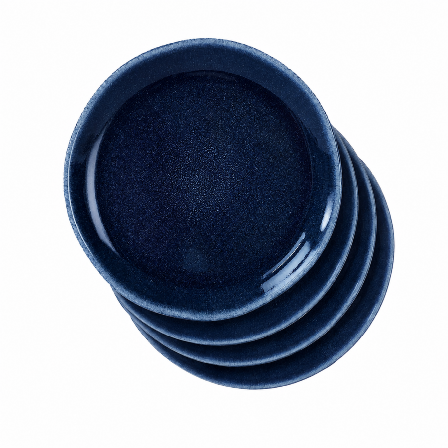 Midnight Blue Four-Plate Dining Set